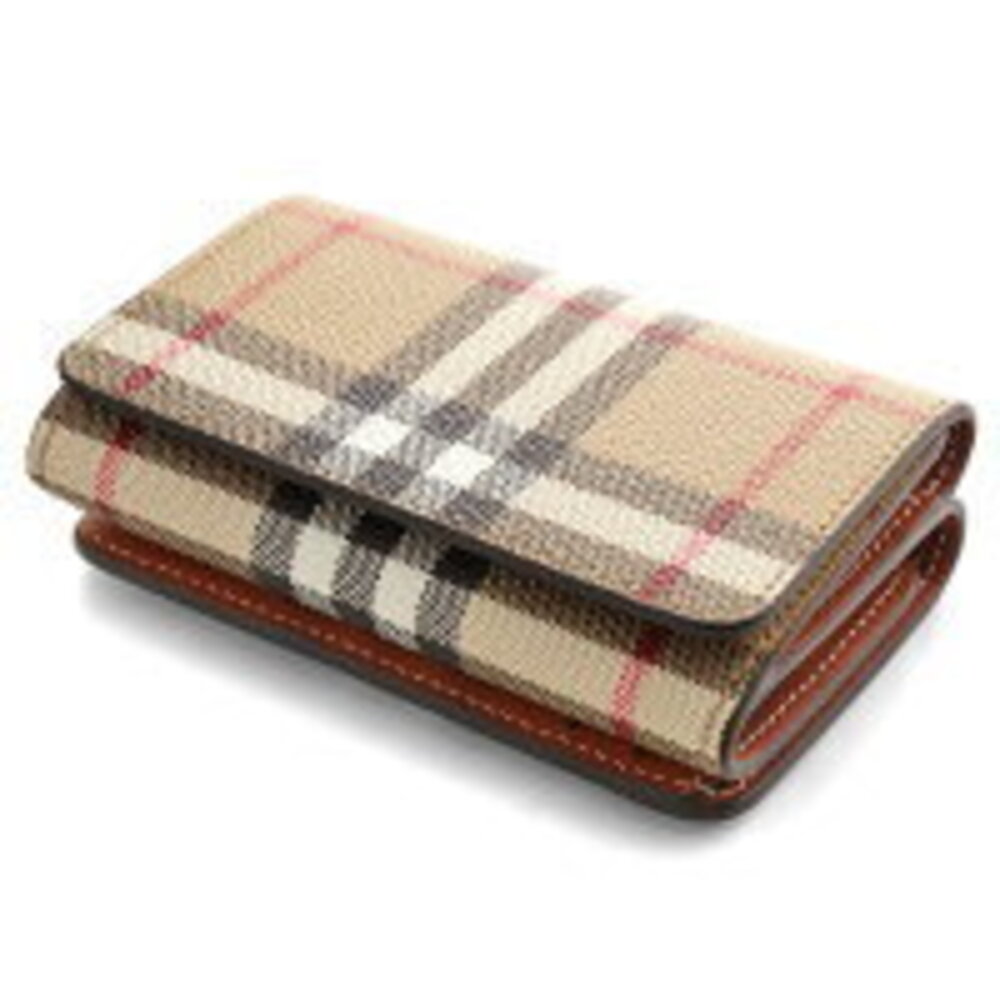 Burberry Multi Brown Briar Lark Wallet Check Beige Trifold - Picture 5 of 5